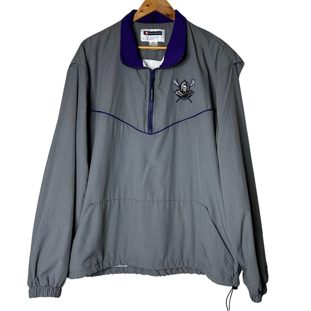 Boathouse Mens Pullover Jacket 1/4 Zip Livermore Lacrosse Vented Windbreaker XL